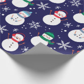 Snowman Face Background  Gift Cadeaupapier (Hoek)