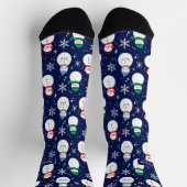 Snowman Face Background  Gift Sokken (Top)