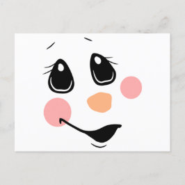 Snowman Face Briefkaart