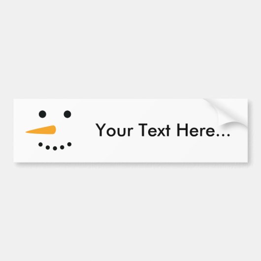 Snowman Face Bumpersticker (Voorkant)