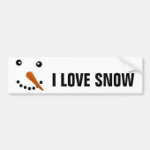 SNOWMAN FACE BUMPERSTICKER (Voorkant)