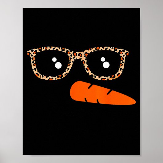 Snowman Face Carrot Nose Christmas Winter Cosplay  Poster (Voorkant)