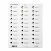Snowman Face Design Return-adreslabels Etiket (Full Sheet)