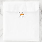 Snowman Face Driehoek Sticker (Tas)