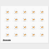 Snowman Face Driehoek Sticker (Vel)