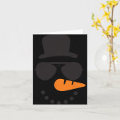 Snowman Face Family Christmas Matching Costume Men Kaart (Gele Bloem)