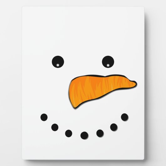 Snowman Face Fotoplaat (Voorkant)