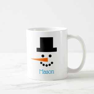 Snowman Face Gepersonaliseerd Winter Holiday Fun g Koffiemok