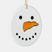 Snowman Face Keramisch Ornament (Rechts)