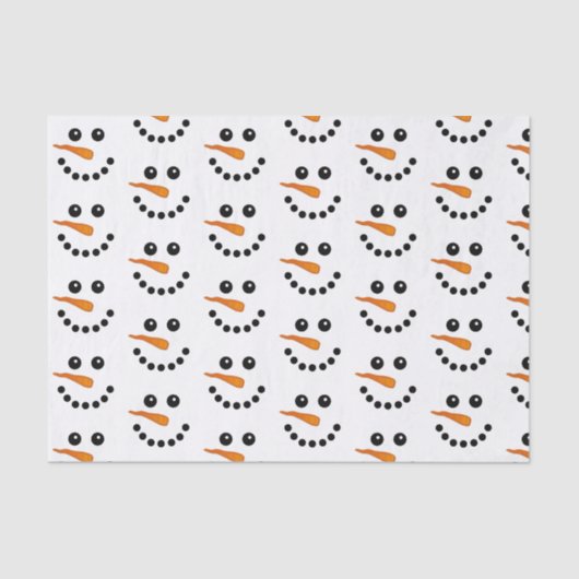 Snowman Face kerstfeestdagen feestelijk Tissuepapier (Voorkant)