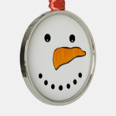 Snowman Face Metalen Ornament (Rechts)