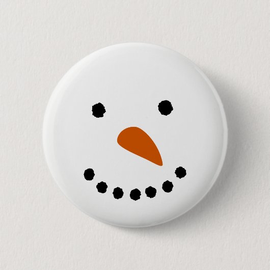 Snowman Face Ronde Button 5,7 Cm (Voorkant)