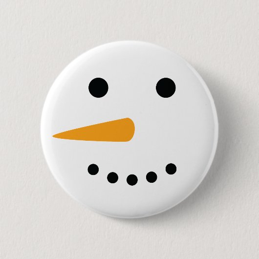 Snowman Face Ronde Button 5,7 Cm (Voorkant)