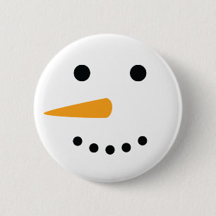 Snowman Face Ronde Button 5,7 Cm