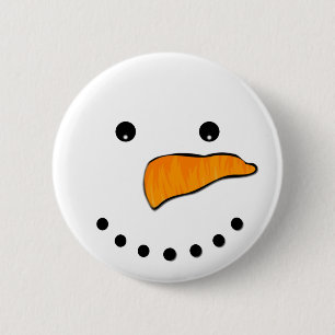 Snowman Face Ronde Button 5,7 Cm