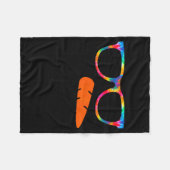 Snowman Face Shirt Womens Eyelashes Gle Tie Dye Ch Fleece Deken (Voorkant (Horizontaal))