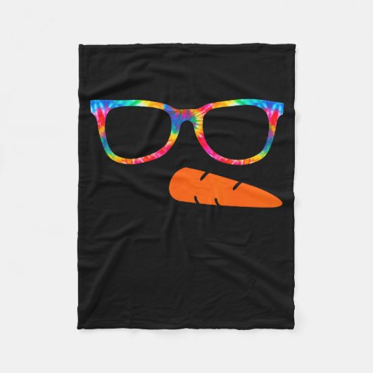 Snowman Face Shirt Womens Eyelashes Gle Tie Dye Ch Fleece Deken (Voorkant)