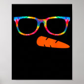 Snowman Face Shirt Womens Eyelashes Gle Tie Dye Ch Poster (Voorkant)