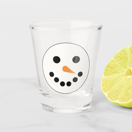 Snowman Face Shot Glas (Voorkant)