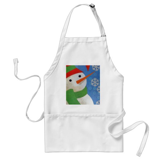 Snowman Face Standaard Schort (Voorkant)