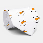 Snowman Face Stropdas (Opgerold)