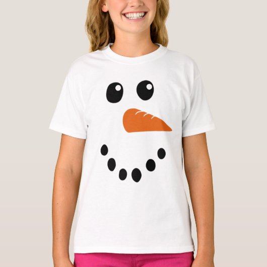 Snowman Face T-shirt (Voorkant)