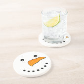 Snowman Face Zandsteen Onderzetter (Zijkant)