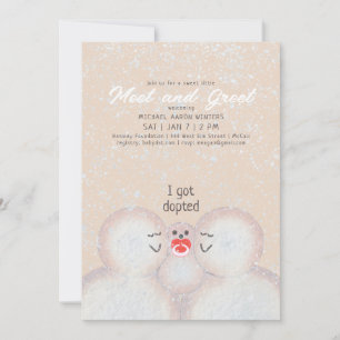 Snowman Famille Adoption Douche Invitation