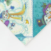 SNOWMAN FAMILY CHRISTMAS FLEECE BLANKET (Hoek)