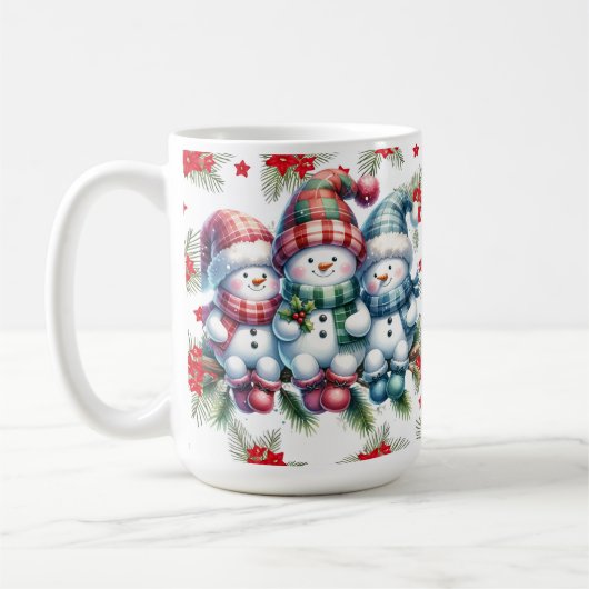 Snowman Family Holiday Mug (Gauche)