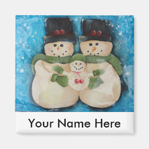 Snowman Family - Magnet Magneet