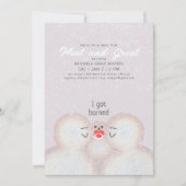 Snowman Family New Birth Shower Uitnodiging (Voorkant)