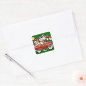 Snowman Family Vintage kerstcadeau Label (Envelop)