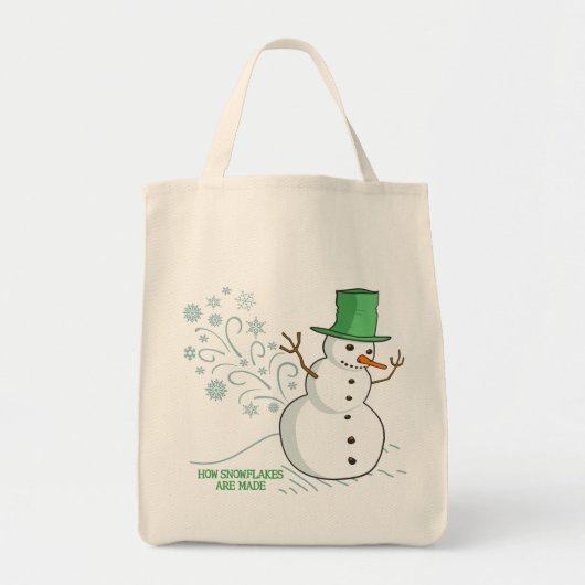 Snowman Farts Snowflakes Tote Bag (Voorkant)