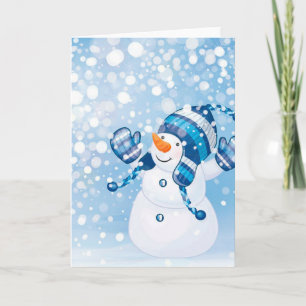 Snowman Feestdagen Kaart
