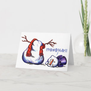 Snowman Feestdagen Kaart