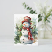 Snowman Feestdagenkaart (Staand voorkant)