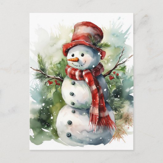 Snowman Feestdagenkaart (Voorkant)