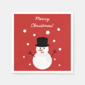 Snowman Festive Holiday Servet (Voorkant)