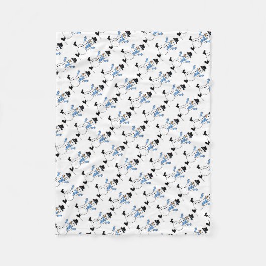 Snowman Fleece Blanket (Voorkant)