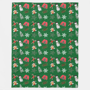 Snowman Fleece Blanket Deken