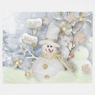 Snowman Fleece Deken