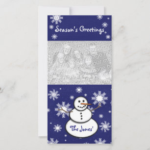 Snowman-fotokaart Feestdagenkaart