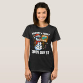 Snowman Frosty And Funny Since Day 67 Meme Christm T-shirt (Voorkant volledig)