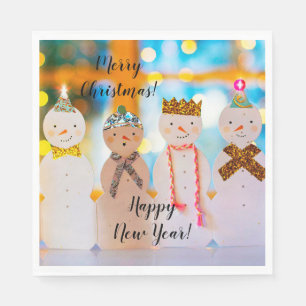 Snowman Fun Elegant Kerstfeest Servet