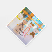 Snowman Fun Elegant Kerstfeest Servet (Hoek)