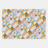 Snowman Fun Elegant Kerstmis Inpakpapier Vel (Voorkant)