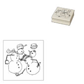 Snowman gevecht 	rubberstempel (Gestempeld)