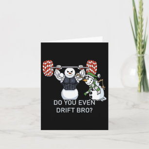 Snowman Gewichtheffen Bodybuilding Grappige Workou Kaart