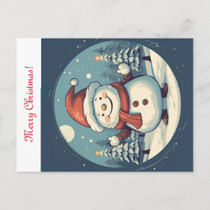 Snowman gezegde trouwt met kerst briefkaart